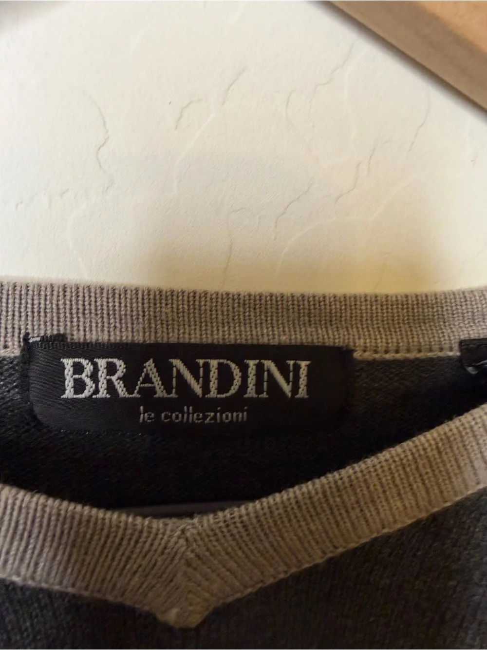 Brandini Two-Tone V-Neck Sweater